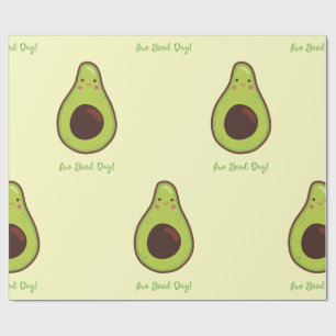 Papel De Presente Avo Good Day Punny Avocado