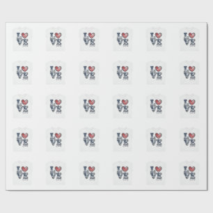 Papel De Presente Avó Patriótica Vida Amor Camisa Vintage Design_1