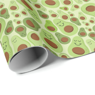 Papel De Presente Avocado Happy Little Avos Hass Avocados Patterno