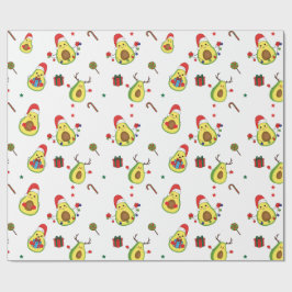 Papel De Presente Avocado Holiday Wraping Paper