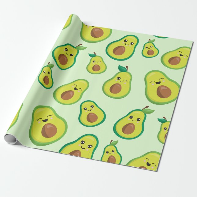 Papel De Presente Avocado Love (Desenrolado)