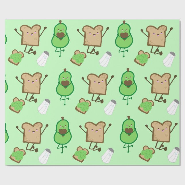 Papel De Presente Avocado Toast Wrapping Paper (Aberto)