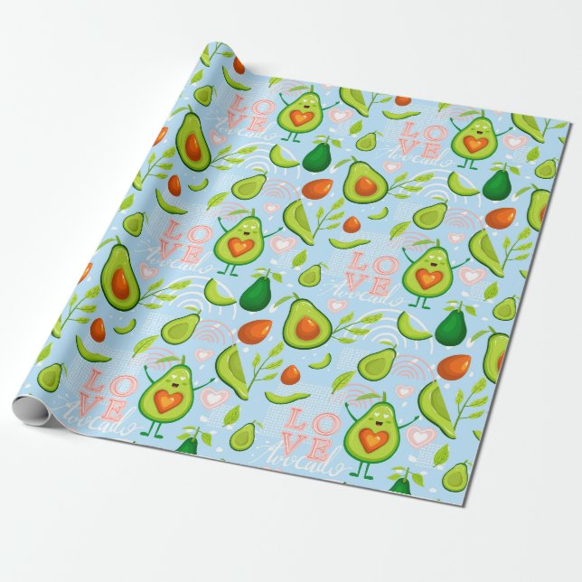 Papel De Presente Avocado Wrapping Paper (Desenrolado)