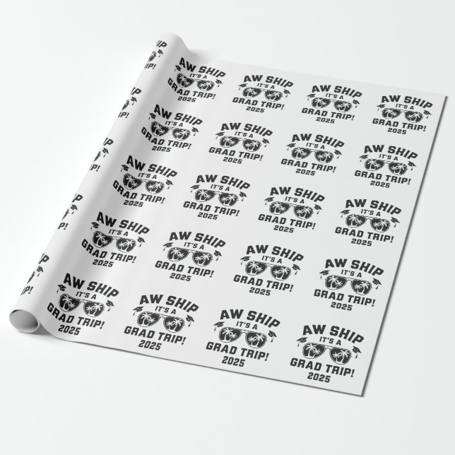 Papel De Presente Aw Ship É a Formando Trip 2025 Summer Trip Matchin (Desenrolado)