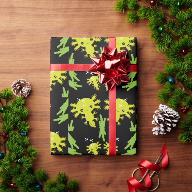 Papel De Presente Axaotl Salamander Kids Gift (Presente de Natal)