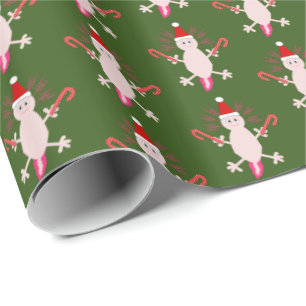 Papel De Presente Axolotl de Natal Bonito Padrão