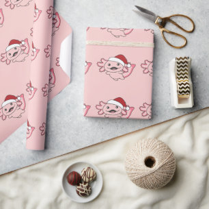 Papel De Presente Axolotl Felry Natal Amalho Axolotl Wraping Pa