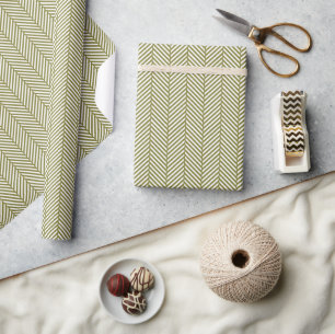 Papel De Presente Azeite, Verde e Arenque Branco