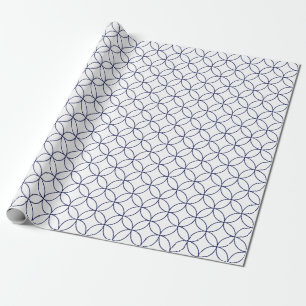 Papel De Presente Azuis marinhos nos círculos de sobreposição