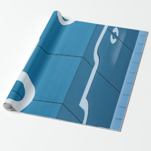 Papel De Presente Azul