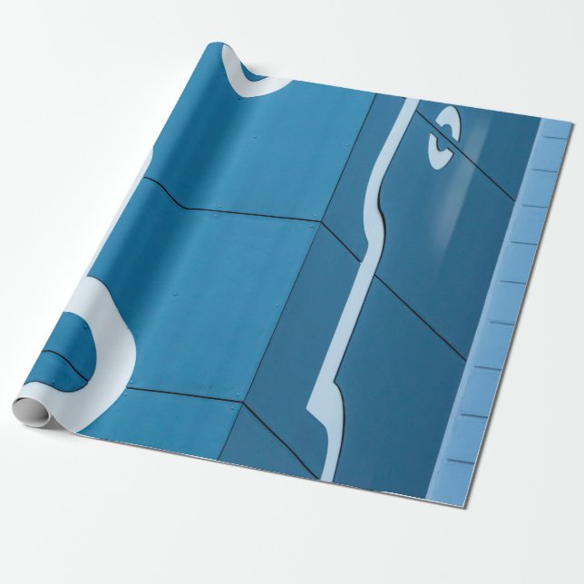 Papel De Presente Azul (Desenrolado)