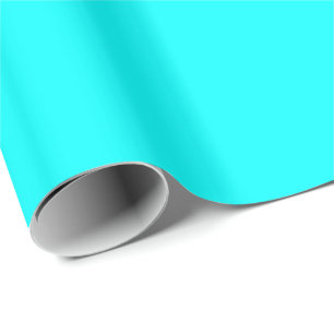Papel De Presente Azul aquático sólido