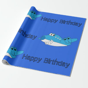 Papel De Presente Azul Billy