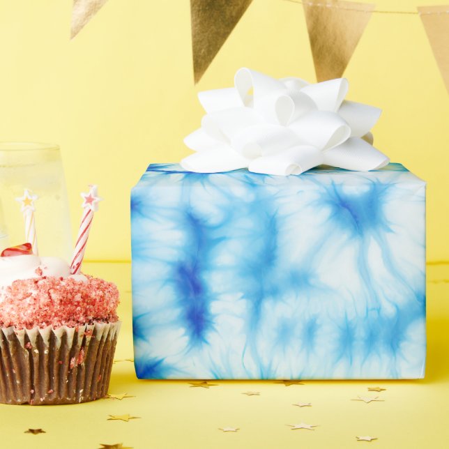 Papel De Presente Azul, branco, colar espiral (Festa de aniversário)