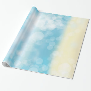 Papel De Presente Azul-brilhante decorativo e Dourado