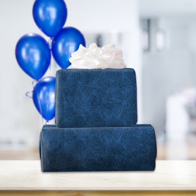 Papel De Presente Azul Celestial Velho Mundo Folha Couro (Criador carregado)