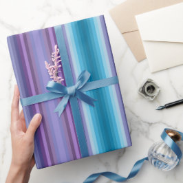 Papel De Presente Azul Colorido Roxo Desfile de Moda Inspirado em Li