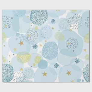Papel De Presente Azul de bebê abstrato