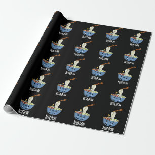 Papel De Presente Azul-don Funny Udon Piada Fundo Preto Escuro