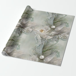 Papel De Presente Azul elegante, Cinzas e roxos pretos