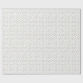 Papel De Presente Azul Elegante e Floral de Marfim
