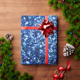 Papel De Presente Azul escuro profundo brilhante falso brilho faísca