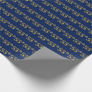 Papel De Presente Azul, evento do ouro 55th do falso