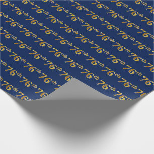 Papel De Presente Azul, evento do ouro 76th do falso (Setenta-Sexto)