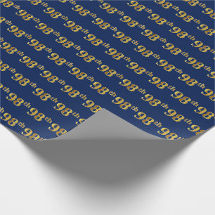 Papel De Presente Azul, evento do ouro 98th do falso (Ninety-Oitavo)