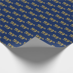 Papel De Presente Azul, evento do ouro 99.o do falso (Ninety-Nono)