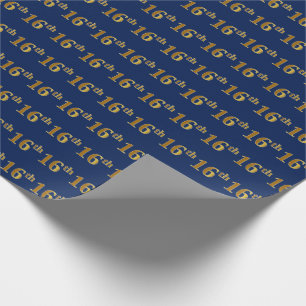 Papel De Presente Azul, evento do ouro do falso 16o (décimo sexto)