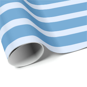 Papel De Presente Azul listrado