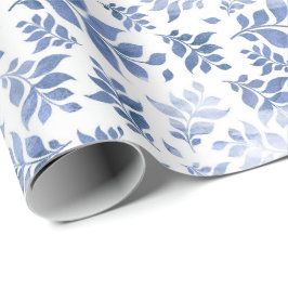 Papel De Presente Azul Marinho e Folha de Aquarela Branca