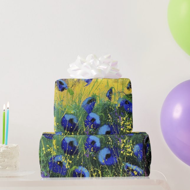 Papel De Presente Azul outono, Arte (Presentes para festas)