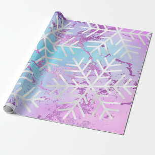 Papel De Presente Azul roxo do mármore do feriado do Natal dos
