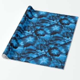 Papel De Presente Azul Silky...
