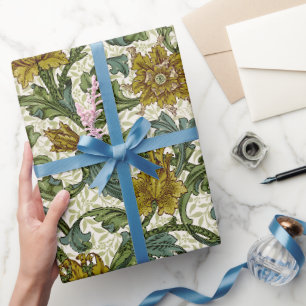 Papel De Presente Azulejo Floral de Haste Simples de William Morris