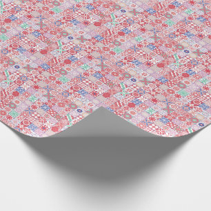 Papel De Presente Azulejo vermelho marroquino