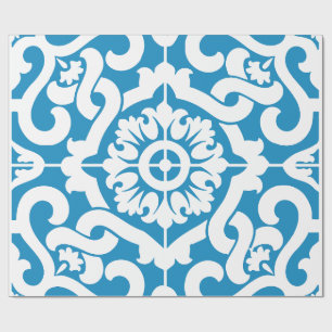 Papel De Presente Azulejos azuis portugueses 1