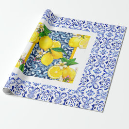 Papel De Presente Azulejos de limão Azulejo grecian em Portugal