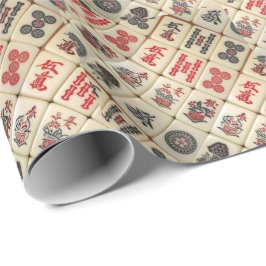 Papel De Presente Azulejos de Mahjong