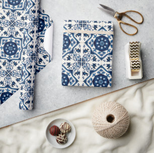 Papel De Presente Azulejos do Mediterrâneo, Portugal, Azulejo, Majol