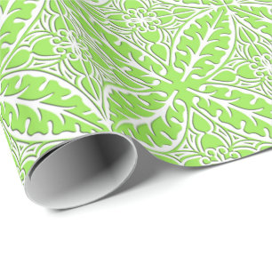 Papel De Presente Azulejos marroquinos - verde limão e branco
