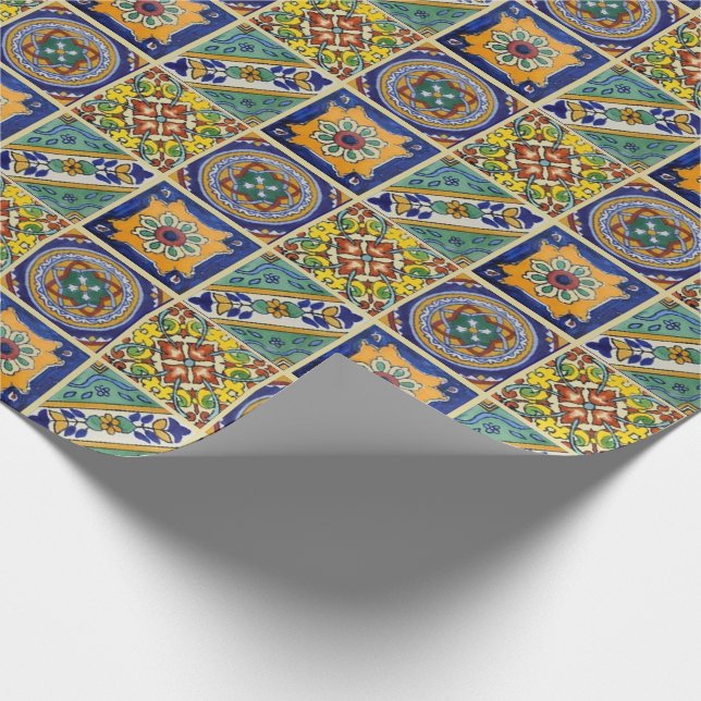 Papel De Presente Azulejos mexicanos de Talavera (Ponta)