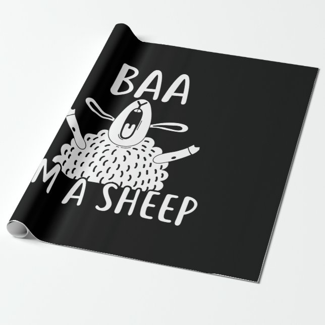 Papel De Presente Baa I'm A Sheep | Proprietário de ovinos presente (Desenrolado)