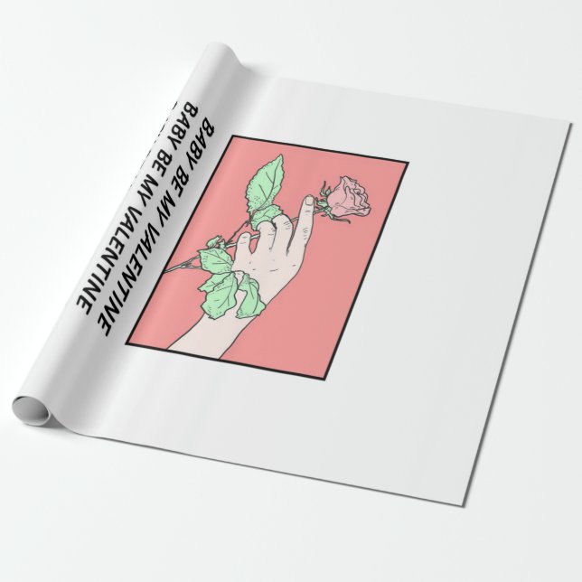 Papel De Presente Baby Be My Namorados (Desenrolado)