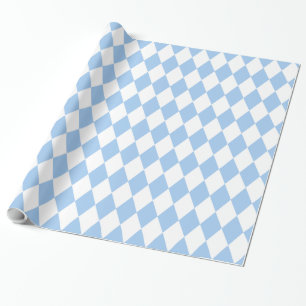 Papel De Presente Baby Blue Harlequin