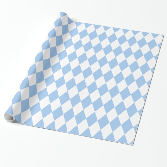 Papel De Presente Baby Blue Harlequin (Desenrolado)