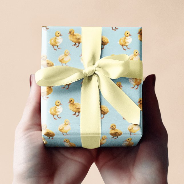 Papel De Presente Baby Chicks Pattern | Easter Wrapping Paper (Criador carregado)