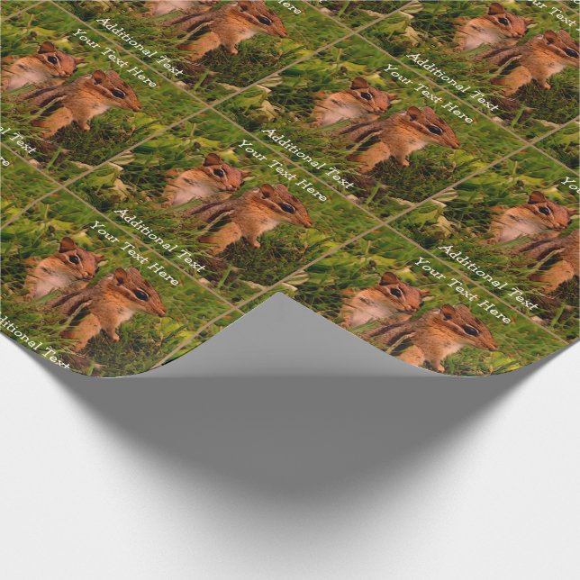 Papel De Presente Baby Chipmunks Animal Art Personalizado (Ponta)